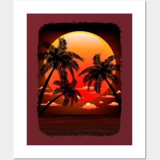 Tropical Sunset Posters and Art